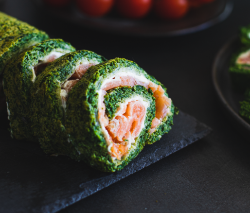 Salmon and Spinach Roll