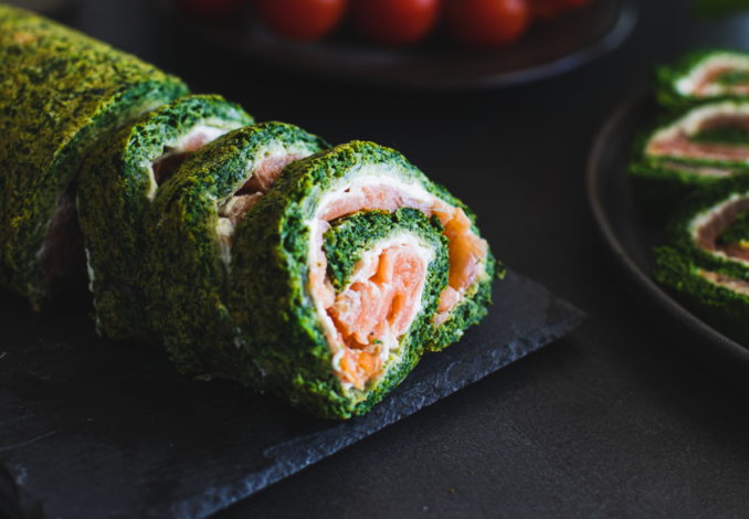 Salmon and Spinach Roll