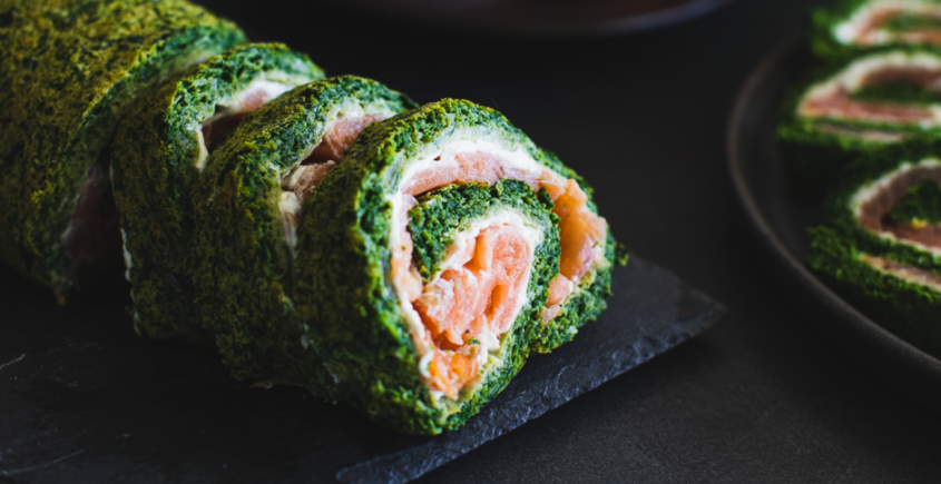 Salmon and Spinach Roll