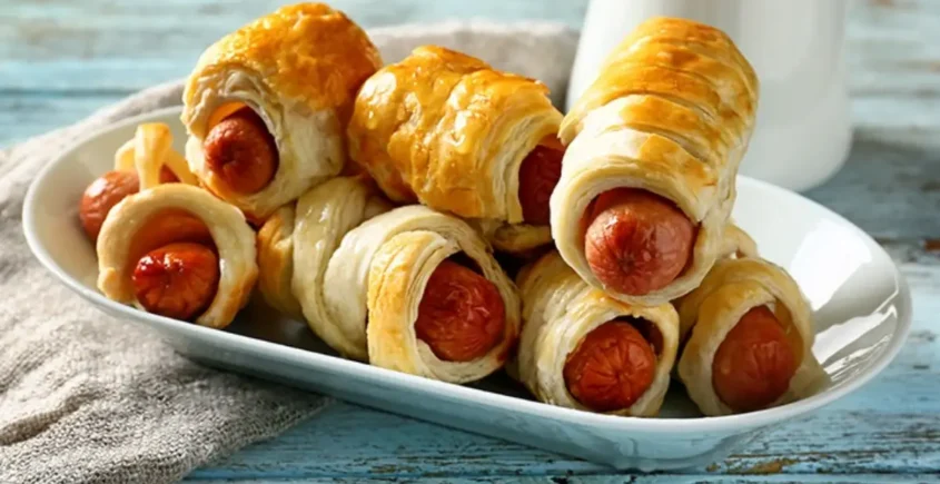 Spiral Sausage Puff Pastry