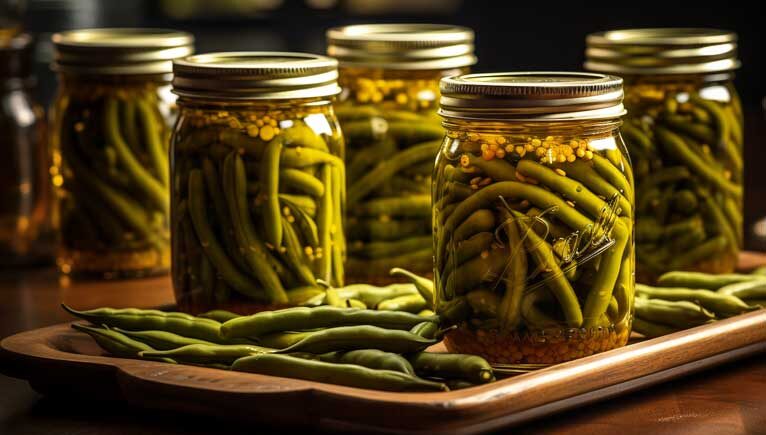Homemade Pickled Green Beans