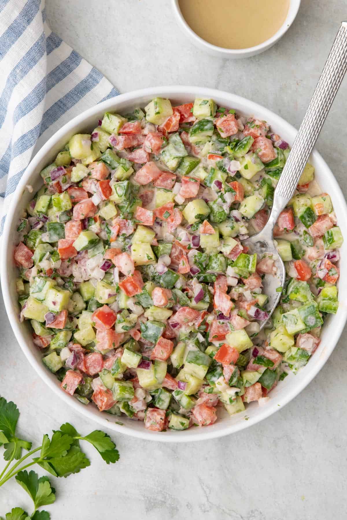 Refreshing Tahini Salad: A Nutty and Wholesome Mediterranean Delight | Intrecipes