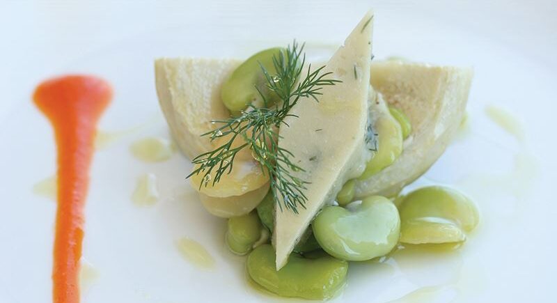 Artichokes with Fava Beans in Olive Oil