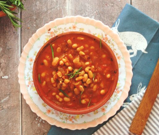 Turkish White Beans in Pan