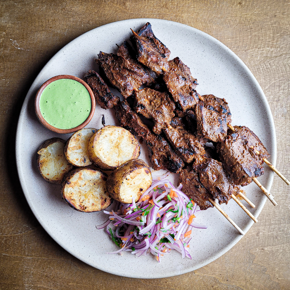 Seasoned Beef Heart Skewers Recipe | Intrecipes