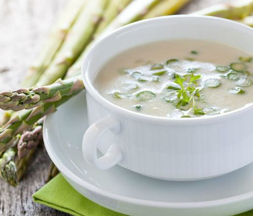 Creamy and nutritious asparagus soup: a flavorful recipe packed with healthy ingredients for comforting and wholesome enjoyment.