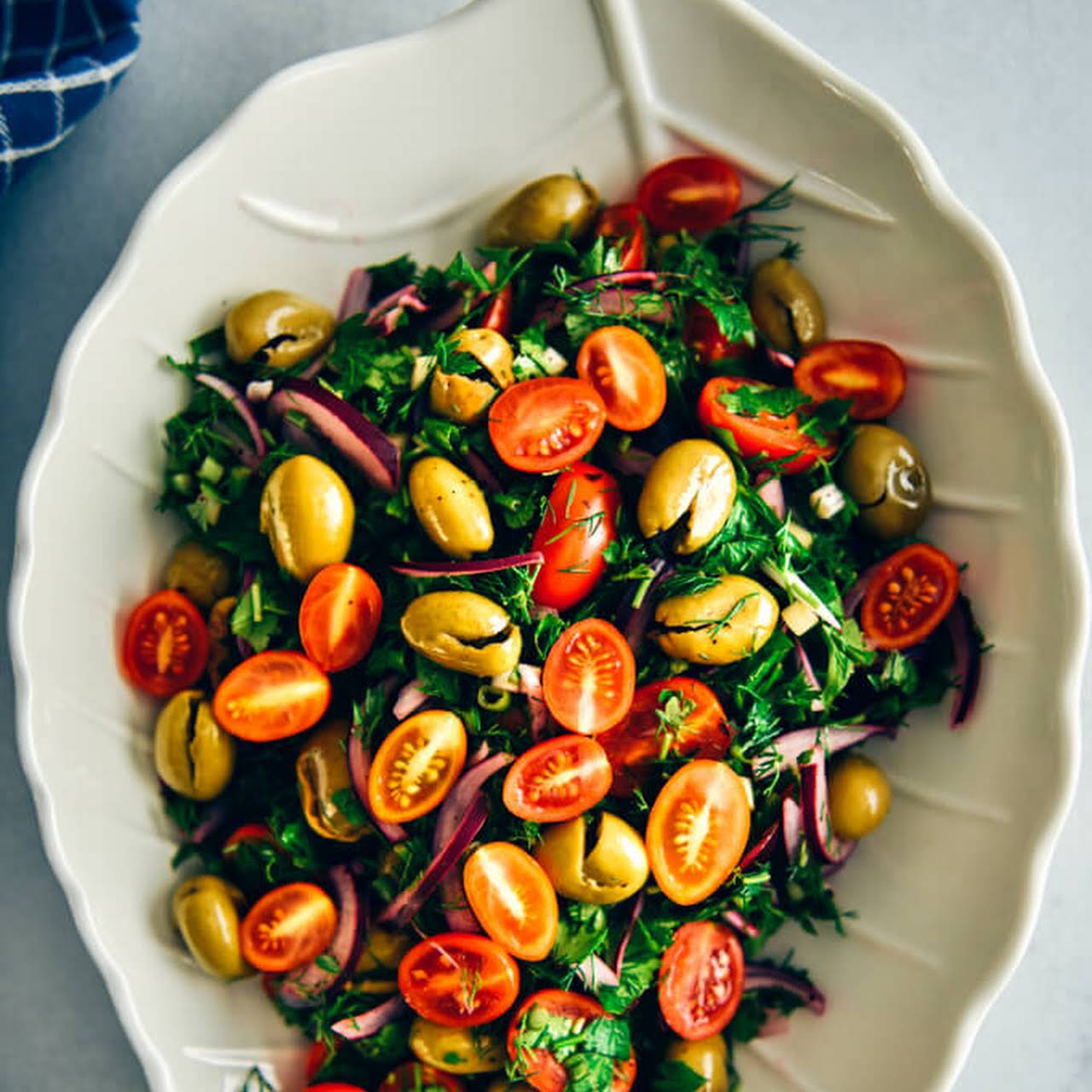 Tangy and Refreshing Green Olive Salad Recipe | Intrecipes